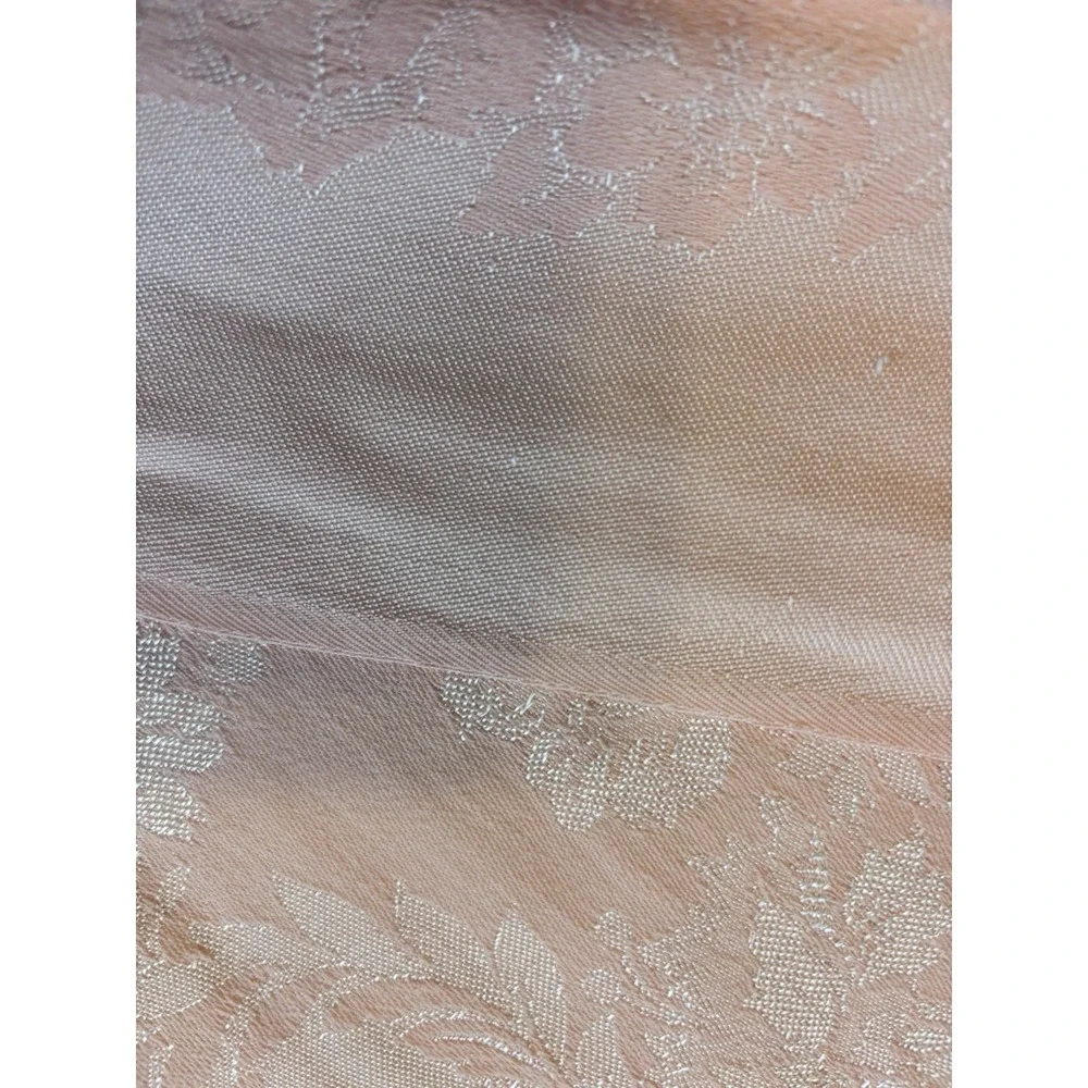 Jacquard Weave Peach Tablecloth Square‎ Farmhouse Cottagecore 47